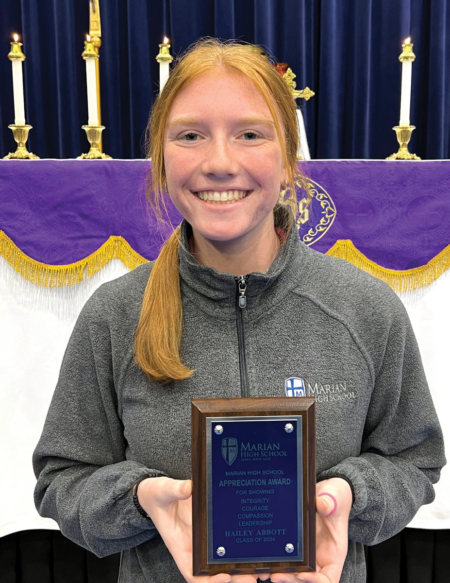 MarianHSKnights's tweet photo. Congratulations to Hailey Abbott, Notre Dame Federal Credit Union's Female Senior of the Month for March!

@TweetNDFCU https://t.co/nBzbGc2WZq