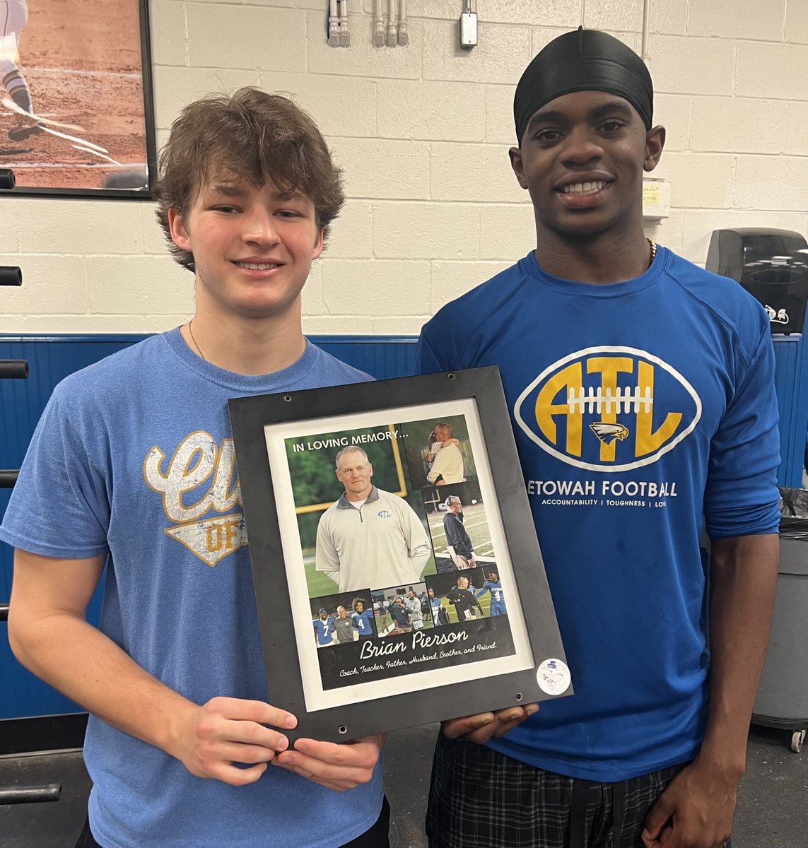 etowahfootball's tweet photo. It's been 1 year since we lost Coach Pierson. We miss and love you, Coach. 💙💛🕊️ https://t.co/sddky2BcWr