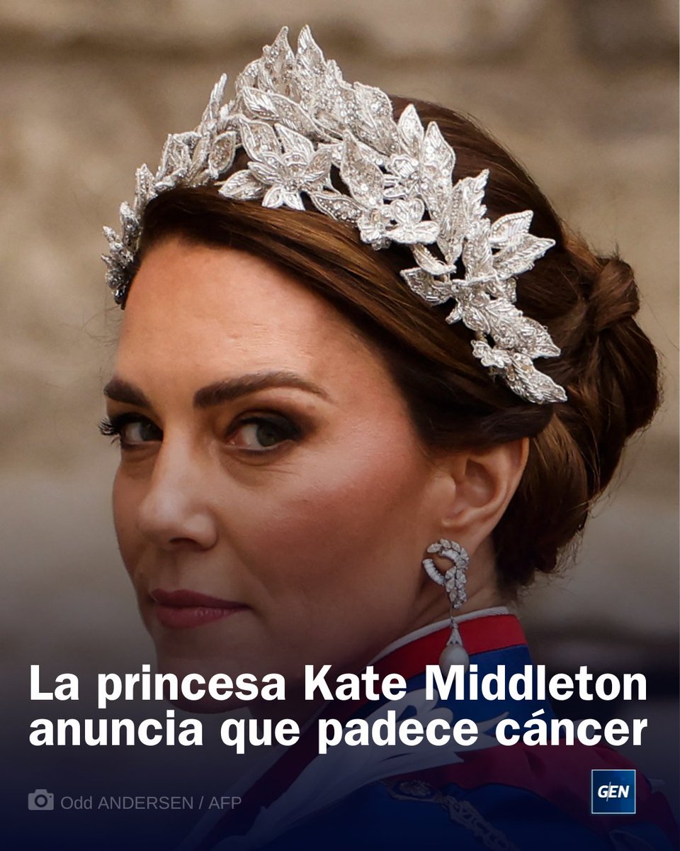#GenInforma 🗞️ | Kensington Palace confirma que Kate Middleton, de 42 años, ha sido diagnosticada con cáncer. 🥺

👉 La intervención abdominal se asumía no-cancerígena, pero análisis postoperatorios han confirmado que sí.

☝️ Ha empezado con quimioterapia hace unas semanas y ya