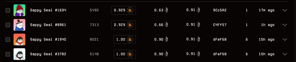 Who's going to sweep 2 seals and send us back to 1 ETH floor?