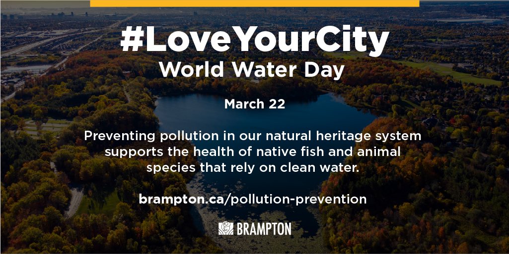 It’s #WorldWaterDay! 💧

Let's work together to keep our water clean and litter-free. 🚯

Learn how we prevent pollution in our #Stormwater ponds 🔗: brampton.ca/pollution-prev…

#LoveYourCity