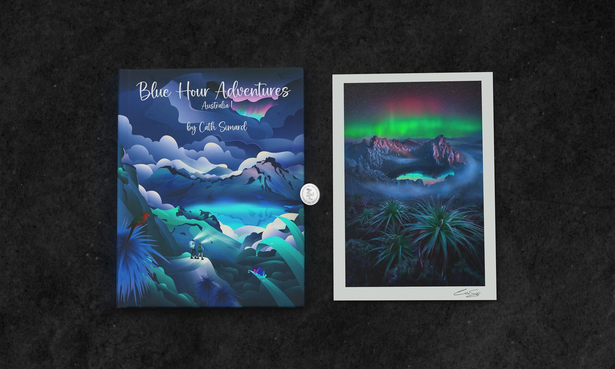 cathsimard_'s tweet photo. More details about the Blue Hour Adventures collector's package, dropping this Monday, March 25th, 4pm ET.

This drop is sold as a package. The package includes: 
1. A physical copie of children's book & a coin.
2. 6X9 signed fine art print of ''Past Resonance''
3. 1 NFT edition of ''Past Resonance'' (ERC-1155)
4. 1 NFT edition of the cover of the book, used to claim all physicals. (ERC-721)

The max supply is 777. The price will include all elements above + international shipping. Price TBD.

Why selling this as a package?

My intention for this drop is to offer the full experience and story to the child and the adult. All elements are interconnected. A book for the children to get inspired and dream, a physical print to frame and hang in their bedroom, and 2 NFTs to put in their vault. Potentially their first intro to NFTs?

The stories and the art we grow up with oftentimes have a strong influence our preferences, aspirations and inspirations. I hope that both the book and my art can inspire your little ones and yourself.