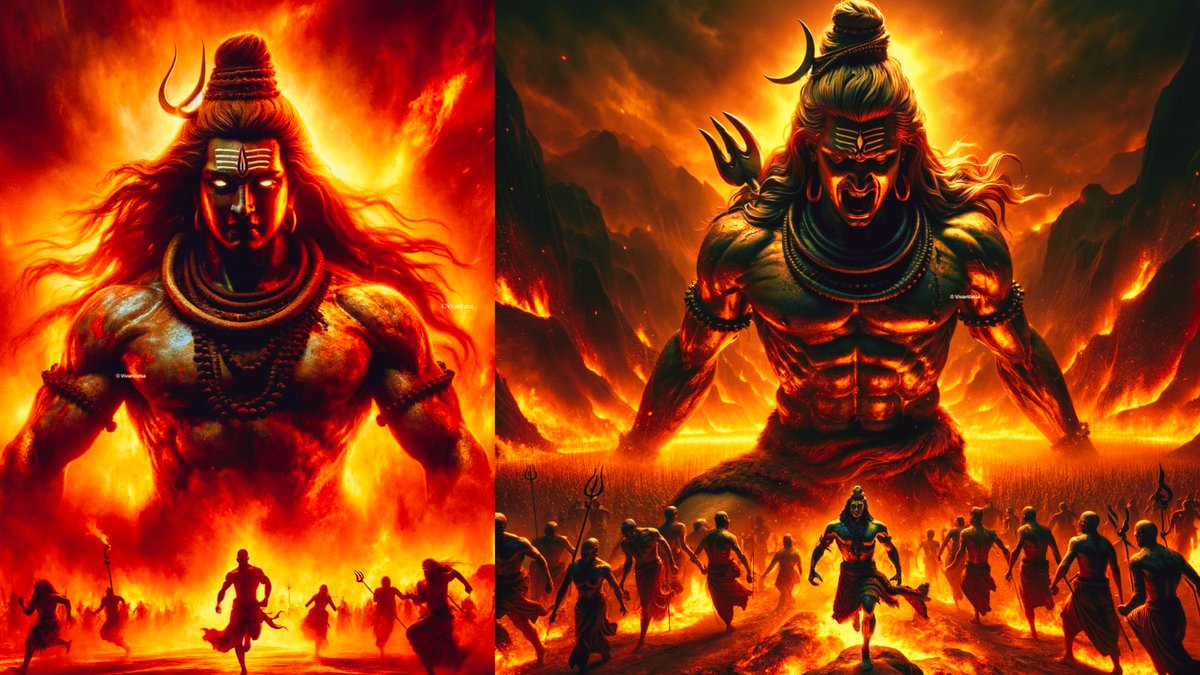 VivanVatsa's tweet photo. After Lord Shiva took his most DEADLY avatar, he settled Brahma &amp; Vishnu Ji's DISPUTE by cutting one of Brahma’s heads.

His FIERCE form of ‘Bhairava’ makes Shiva a Supreme being; Among Shiva’s TRUE devotees are a sect of 'Cannibals' sadhus.

These sadhus are called "Aghoris"... https://t.co/2vFO8Ssee4