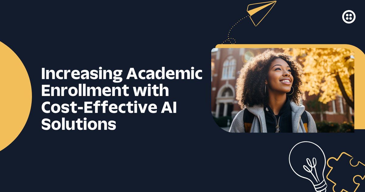 twilio (@twilio) on Twitter photo Navigating decreasing academic enrollment is tough, especially with shrinking budgets. See how AI-driven solutions can help keep classrooms full. 📚 → bit.ly/3x9Ut3d Navigating decreasing academic enrollment is tough, especially with shrinking budgets. See how AI-driven solutions can help keep classrooms full. 📚 → bit.ly/3x9Ut3d