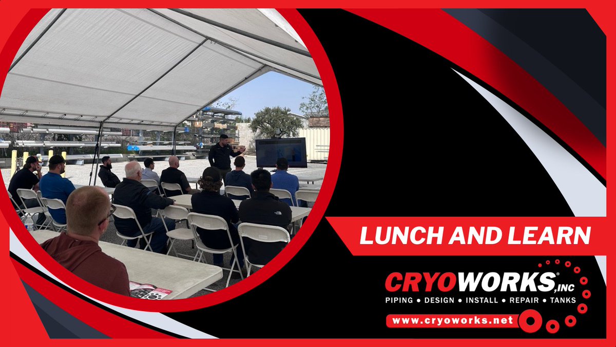 CryoWorksInc's tweet photo. CryoWorks had a great time hosting customers and vendors for a Lunch and Learn, with an informative session on our capabilities by our own Ricardo Vargas followed by lunch by The Habit!

Contact our Technical Sales Engineering team for more information!

💻 sales@cryoworks.net https://t.co/aDBxMrM5zf