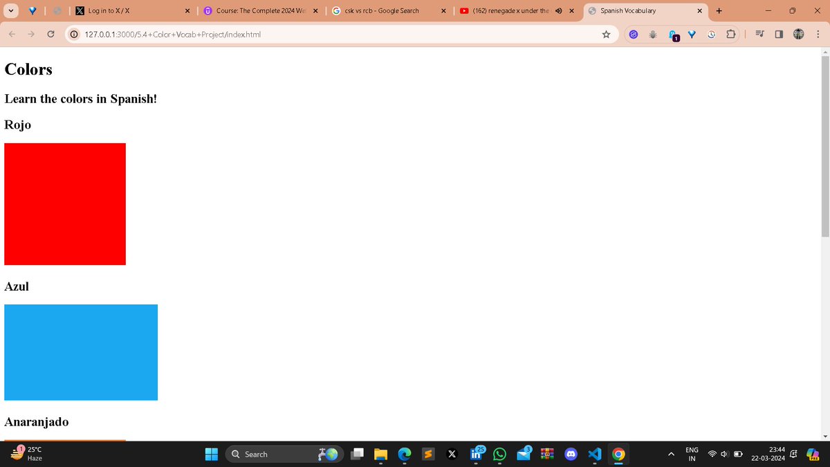 AaryanRaj191650's tweet photo. Day 13/100.......
Hello Developers... 😀
Just finished making a basic color vocab website using HTML and CSS ..
#100daysofcodechallenge #learninpublic #webdevelopment #webdevelopmentinternship https://t.co/ajcHJ3gvEg