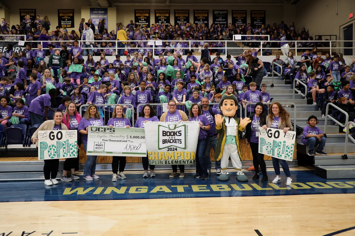 UCPSNC's tweet photo. Check out these scenes from the 2024 Books and Brackets Celebration! Congratulations again to our champion, the @PoplinESNC Patriots! @AGHoulihan https://t.co/6F8LEp4rkO