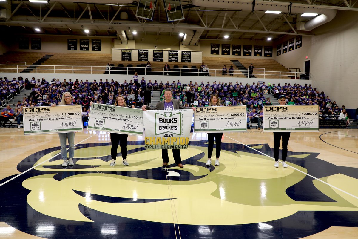 UCPSNC's tweet photo. Check out these scenes from the 2024 Books and Brackets Celebration! Congratulations again to our champion, the @PoplinESNC Patriots! @AGHoulihan https://t.co/6F8LEp4rkO