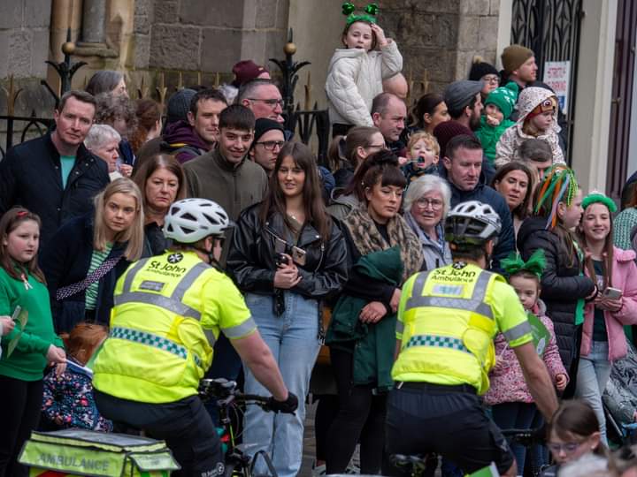 Last weekend our cycle teams assisted at both Enniskillen and Belfast St Patrick's Day parades. 
This weekend some members will be having a cycling CPD day, while others will be doing their annual revalidation, ensuring they maintain the standards expected of emergency cyclists.