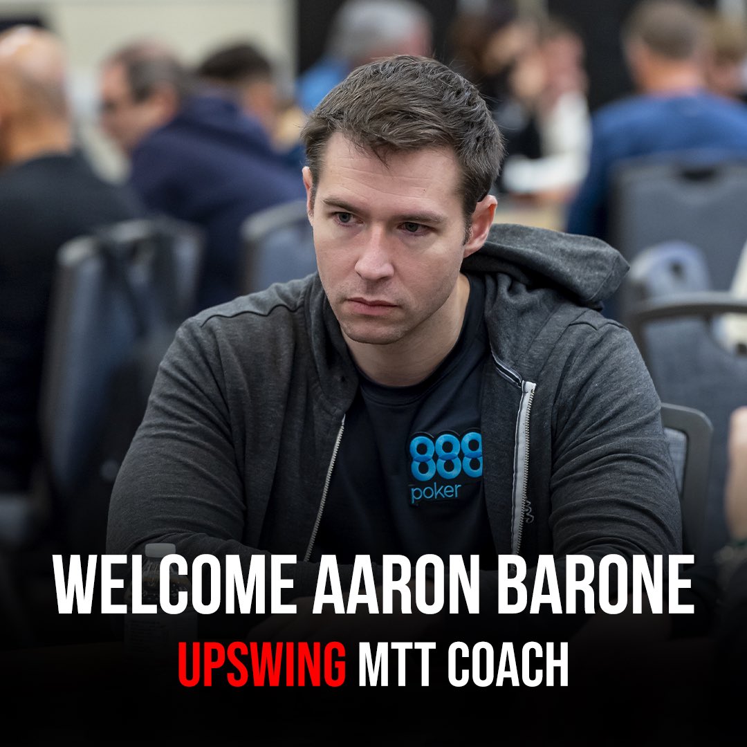 Welcome to the Upswing Poker team, @abarone68! In the last ~5 years of playing tournaments, he has profited nearly $1 million with no single win over $60,000 💰 Learn more about Aaron’s career and the content he will be making for Upswing ⬇️