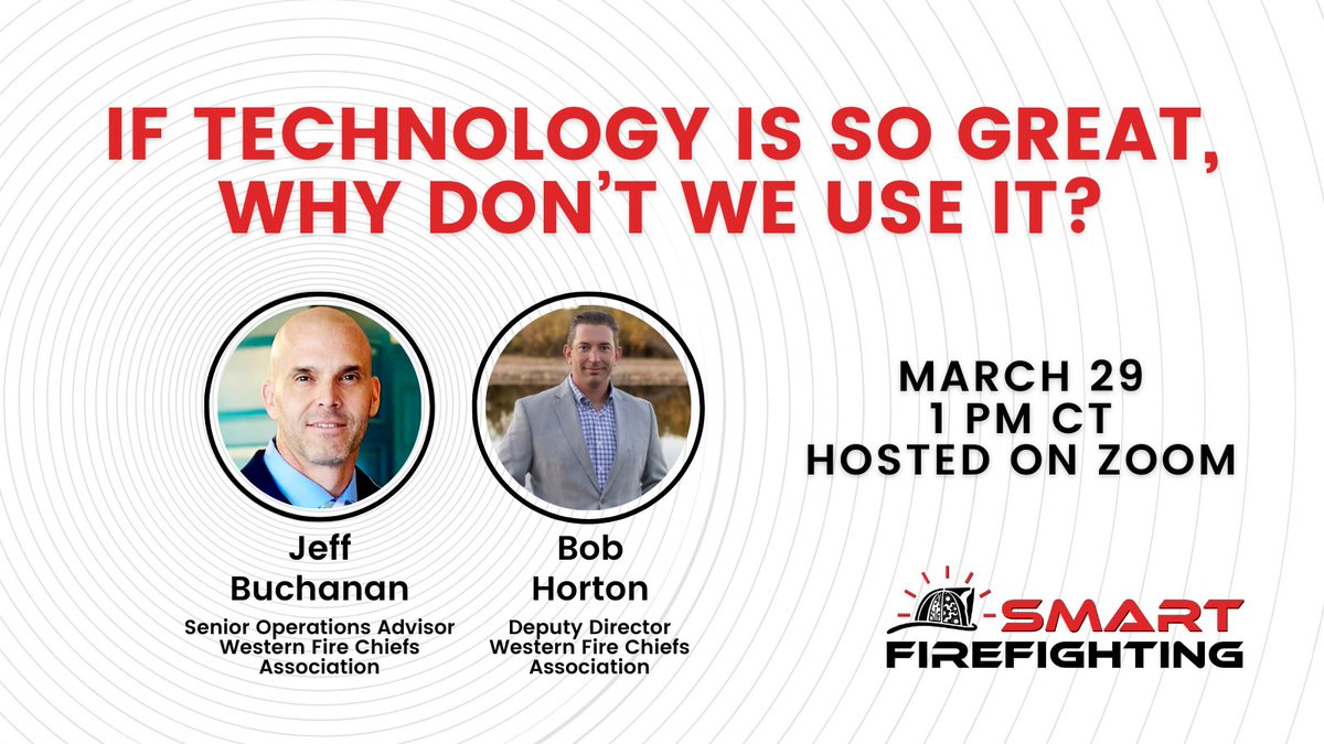 SmartFire_'s tweet image. It&apos;s crucial to grasp the importance of data &amp;amp; tech in the #fireservice. That&apos;s why we invite you to join us for “If Technology Is So Great, Why Don’t We Use It?”

Our roundtable will emphasize how embracing #techadvancements can significantly impact safety &amp;amp; efficiency...
1/3