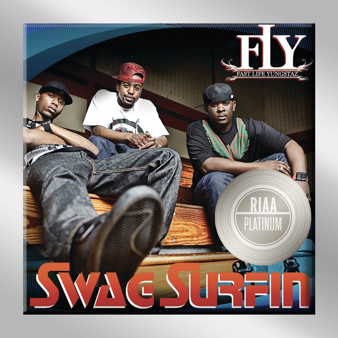 Celebrating the 15th Anniversary of #swagsurfin 🏄🏽‍♂️🌎 with a RIAA Certified PLATINUM 💿 single! Congratulations @We_R_fly and the @defjam team!