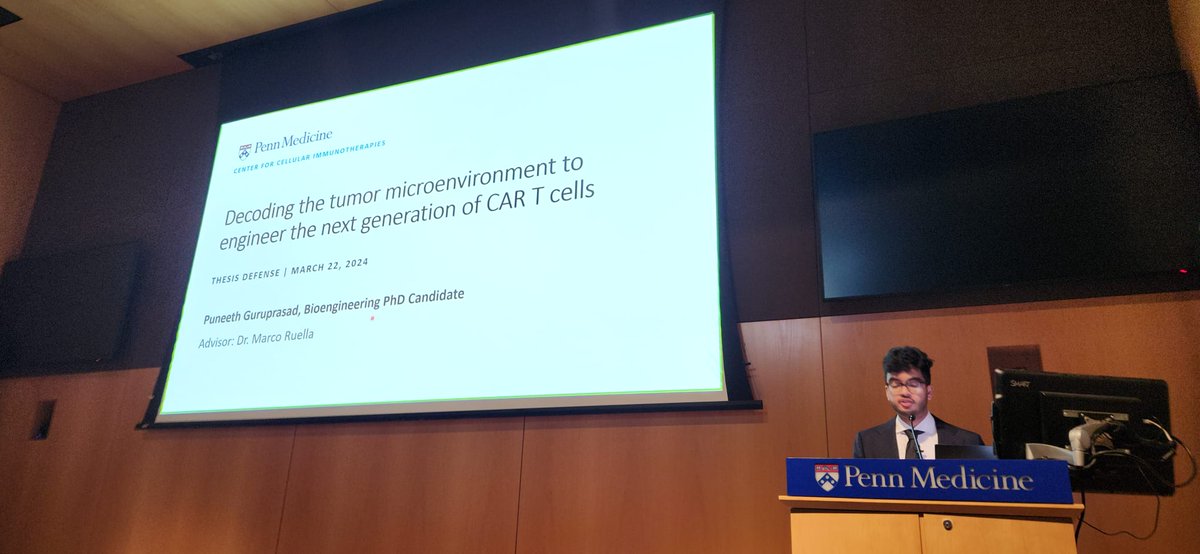 Strong work Dr. <a href="/PuneethGuru_/">Puneeth Guruprasad</a> you killed it. First grad student out of <a href="/RuellaLab/">Ruella Lab</a>.