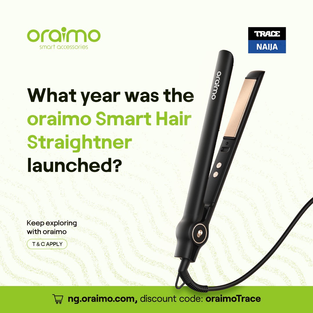 GIVEAWAY! Stand a chance of winning cool oraimo accessories by simply stating the right answer. What year was the oraimo Smart Hair Straightener launched? Terms and conditions apply! #oraimoxTracenaija #tracenaija #tracenaija325