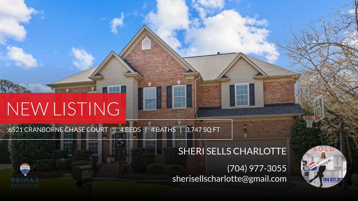 SheriRemax's tweet photo. 📍 New Listing 📍 Take a look at this fantastic new property that just hit the market located at 6521 Cranborne Chase Court in Charlotte. Reach out here or at (704) 977-3055 for more information!

Listed by Jackie Smith

Sheri Sell... https://t.co/XuBWwOG2tt https://t.co/k2caa6YIbU
