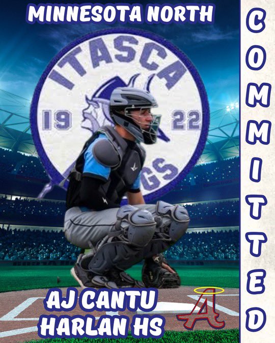 TxAngelsBB's tweet photo. Congratulations @aj_cantu (@HarlanBaseball c/o 2024) on committing to @baseball_Itasca. It has been exciting to watch the growth that AJ has had over these last several years. The Vikings added a solid backstop for the next couple years, I can’t wait to see your next steps bud! https://t.co/LBqohI1cJR
