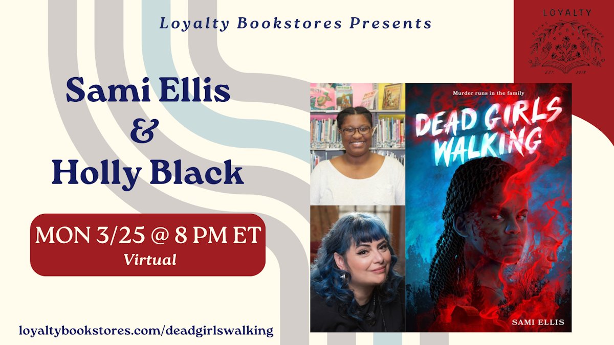 Join @Loyaltybooks in welcoming @themoosef and @hollyblack to celebrate the release of Dead Girls Walking! 🔖📘a spine-chilling YA horror slasher about a girl searching for her mother’s body at her serial killer father’s home. #fiction #bookevent 👉 crowdcast.io/c/deadgirlswal… 👈