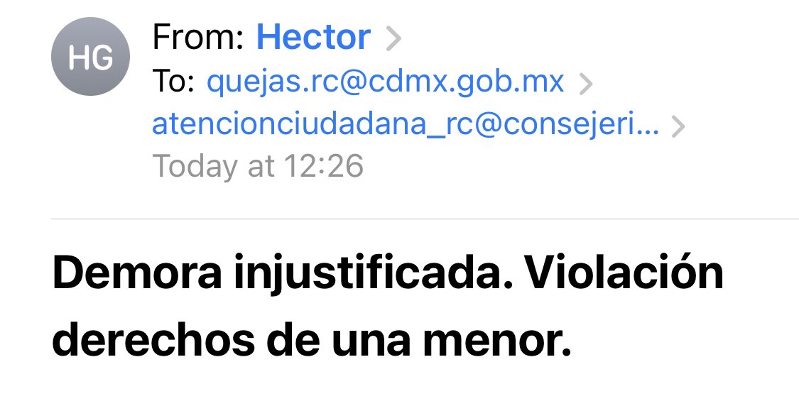 hglezmor's tweet photo. @DGRCivilCDMX 
Cansado de la inactividad y de que se ignoren y vulneren los derechos de una menor he presentado una queja formal y me reservo iniciar acciones judiciales.
Espero que atiendan mi queja https://t.co/merXfFXfpG
