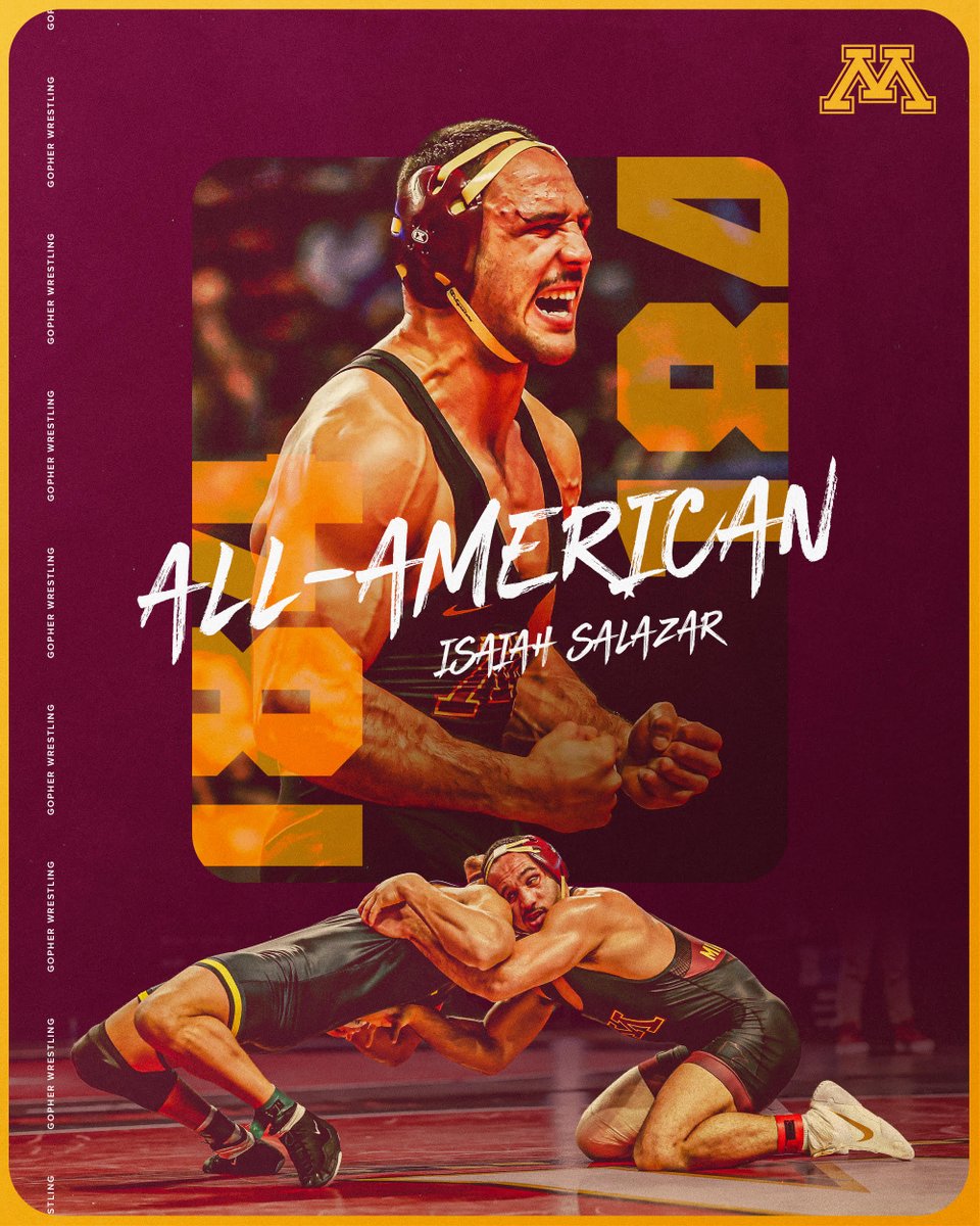 For the first time in his career, #Gophers senior Isaiah Salazar is an All-American!

#GopherTough〽️