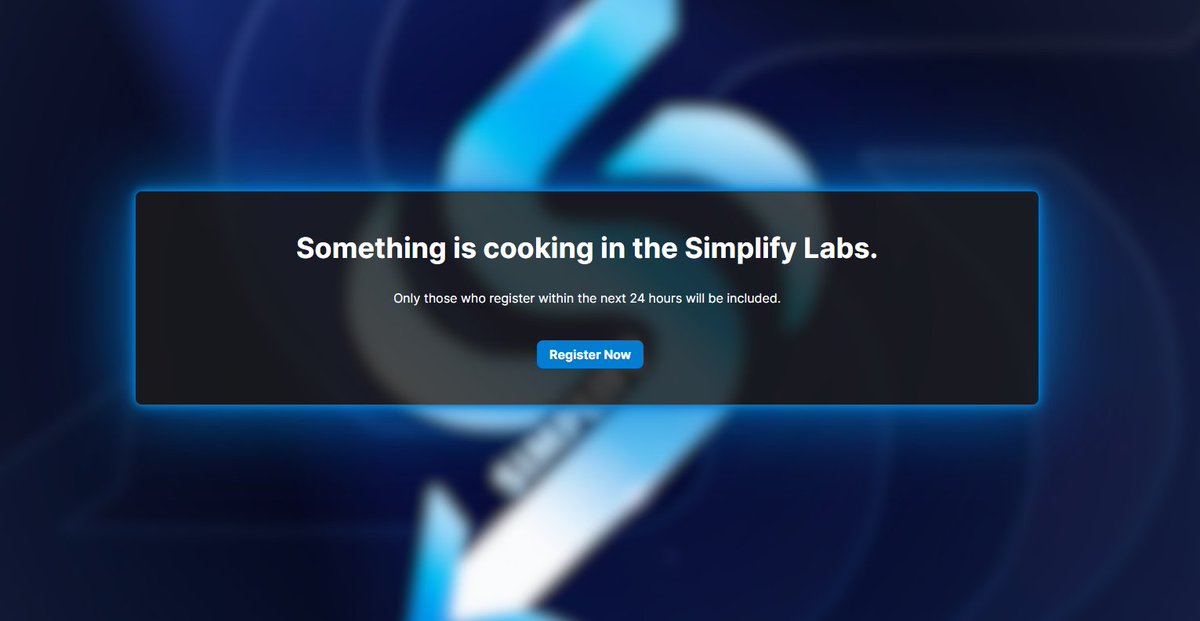 Simplify_ERC3I4's tweet photo. @Simplify_ERC314 2/ We are sorry for the inconvenience caused.

We have rolled out the Alpha Registration where we compensate and reward our community.

👉 https://t.co/BplLmOZ4Jb https://t.co/sttPGBCH1h