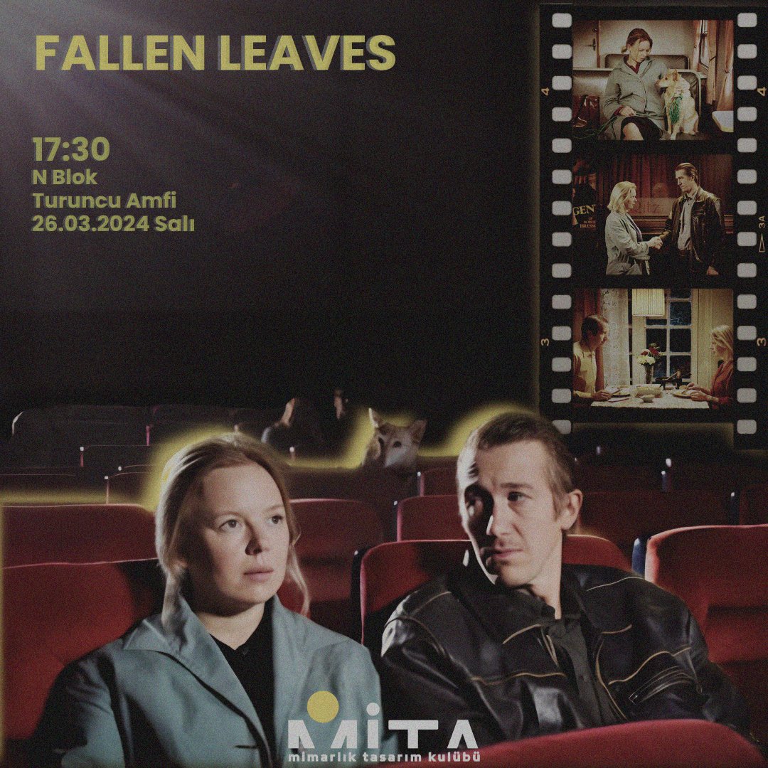 Cinetalks turuncu amfide yeniden sizlerle !🎥
26 Kasım Salı günü saat 17.30'da Turuncu Amfide bir araya geliyoruz.
 Web sitemizden başvuru formuna  ulaşabilirsiniz. Hepiniz davetlisiniz,turuncu amfide görüşmek üzeree 👐🏻
***Kahve ve çay için kupalarınızı getirmeyi unutmayınn***