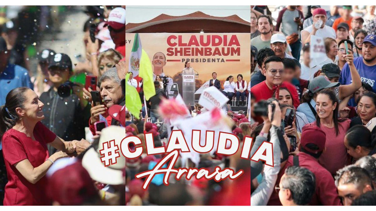 PerezJarp's tweet photo. Bien lo ha dicho nuestro Presidente: el pueblo es sabio y ya decidió que Claudia sea nuestra futura primer mujer presidenta #ClaudiaArrasa https://t.co/DWi4e2JwVo