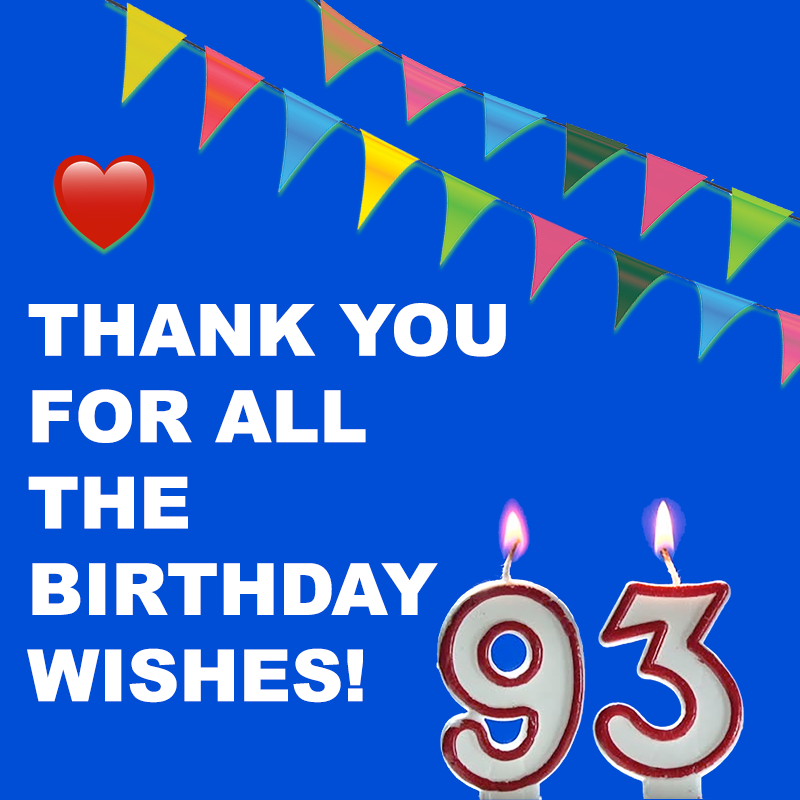 I am overwhelmed with emotions for all of the wonderful messages I have received today from the far corners of the world. Thank you all for the outpouring of love!!! Bill