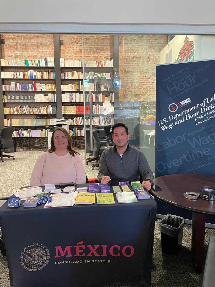 ConsulMexSEA's tweet image. Cerramos este viernes en Seattle y Sunnyside la 4a edición de la Semana de Asesorías Legales Externas #SALE2024. Agradecemos el apoyo de @lniwa @WHD_DOL @eeoc, quienes brindaron información y asesoría a nuestros connacionales sobre sus derechos laborales @vcalva