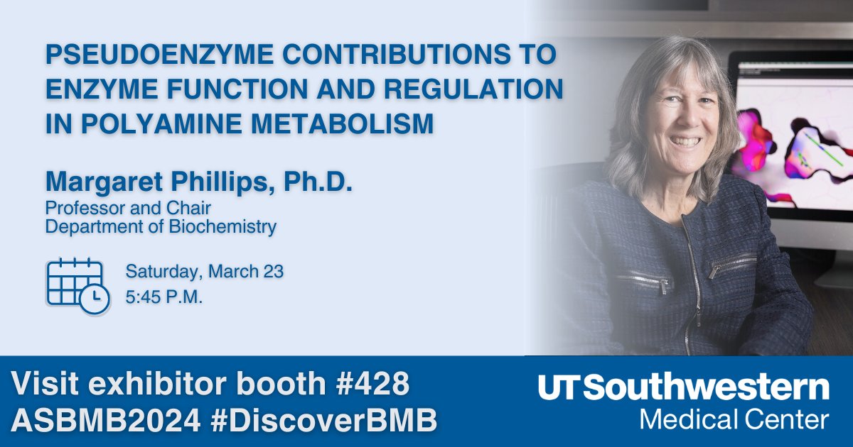 .@UTSWNews' Margaret Phillips is renowned for her groundbreaking work on the pathogens responsible for malaria and sleeping sickness. Join us for her plenary lecture at #DiscoverBMB