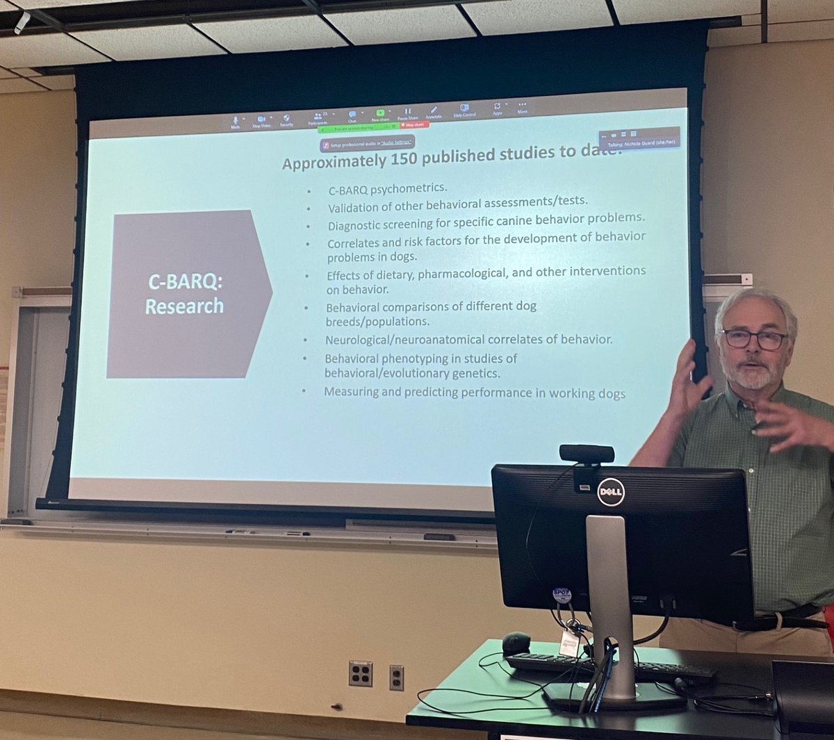 Dr. Kerri Rodriguez (@kerrirodriguez0) on Twitter photo Great to have <a href="/JamesASerpell/">James Serpell</a> visiting Tucson and <a href="/UAZVetMed/">UAZ College of Veterinary Medicine</a> this week - fascinating to hear the history of the <a href="/CBARQ/">James Serpell</a> and its use with pet dogs, shelters, working dog organizations, etc. 150 publications and counting!🤯 Great to have <a href="/JamesASerpell/">James Serpell</a> visiting Tucson and <a href="/UAZVetMed/">UAZ College of Veterinary Medicine</a> this week - fascinating to hear the history of the <a href="/CBARQ/">James Serpell</a> and its use with pet dogs, shelters, working dog organizations, etc. 150 publications and counting!🤯