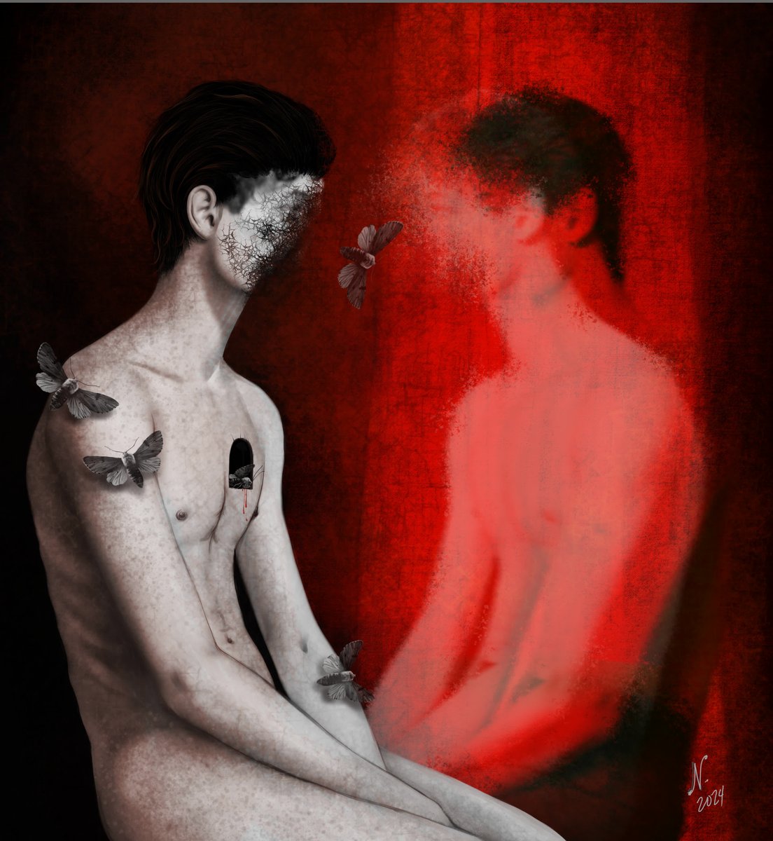 NurArt_'s tweet image. 🔴NEW DROP 1/1 in @objktcom 

"Can you find yourself in the mirror?"
_
(Digital Painting)
_
50 $xtz
_
objkt.com/tokens/KT1QA3W…