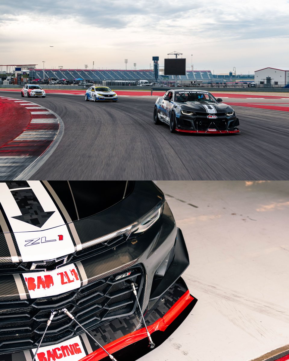AedanPetty's tweet photo. With a new American flag themed livery at SLB 2024, Jeremy was back again with his extremely loud Camaro ZL1 1LE. Bad for your hearing long term, but badass while you can still hear it! It was a fun time getting these captures of the ZL1 out at Circuit of the Americas! https://t.co/gfmZv4k6p6