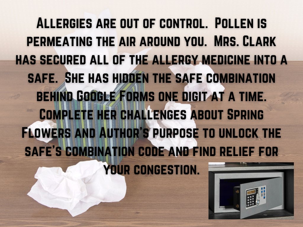 sites.google.com/view/mrbrowndi…  The April Showers are her in March and the May Flowers are already blooming.  Learn about Flowers of Texas while you practice your skills and test your knowledge with Author's Purpose. TEKS E1&amp;E2.8a-g