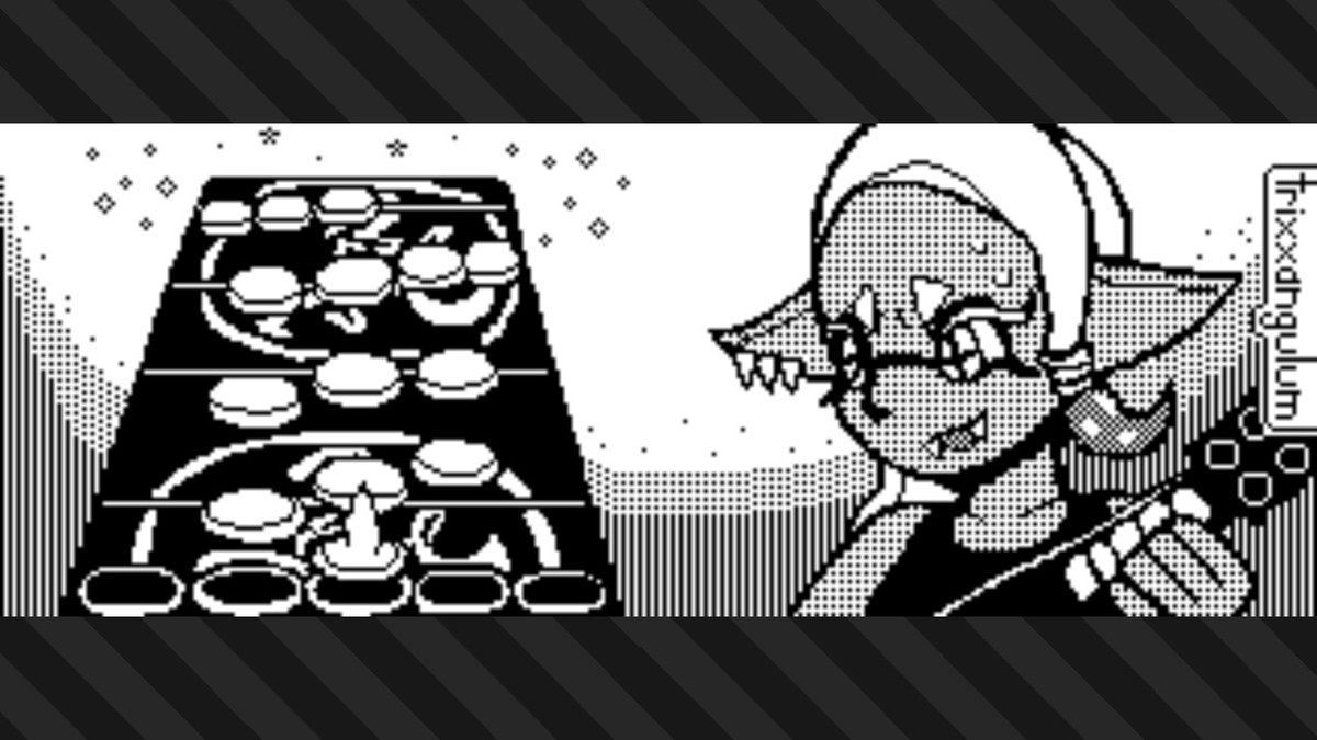 trixxangulum's tweet photo. What song is she trying to FC?

 #Splatoon3 #NintendoSwitch #teamguitar #guitarhero https://t.co/HpuH5Zgzpc