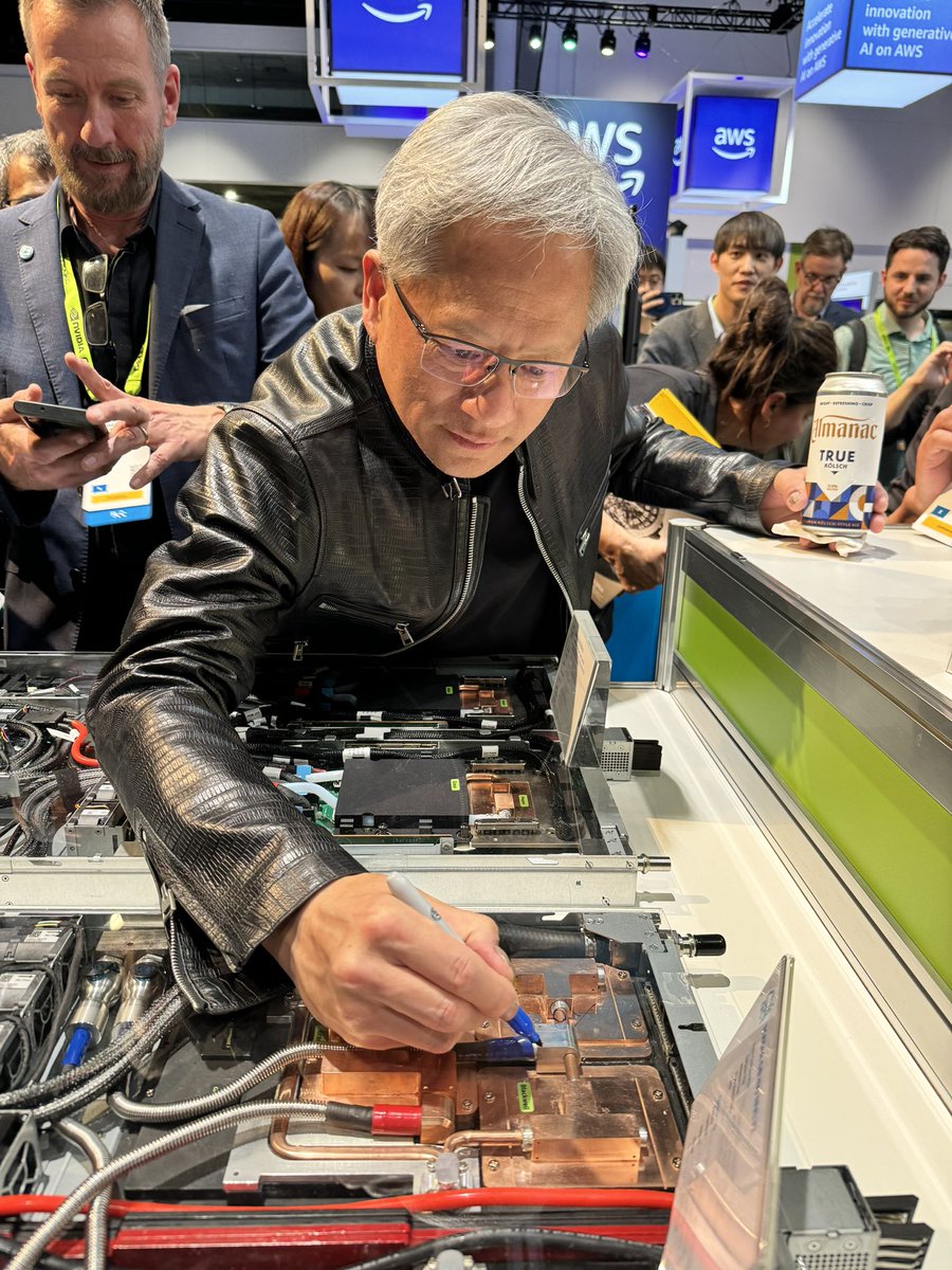 HawkinsTech's tweet photo. This is how @nvidia sign a deal 😁 at #GTC2024 https://t.co/6xrcl9hjAd