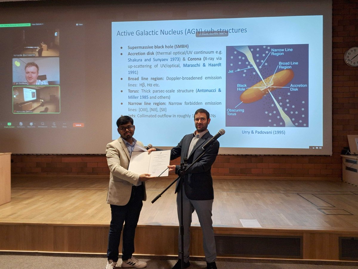 camkpan's tweet photo. Exciting news! Today, we witnessed the public defense of the doctoral thesis by Tathagata Saha from the #NCACPAS Congratulations to Tathagata on this significant milestone in his scientific journey! Wishing him continued success. 🌟 #Science #Astronomy https://t.co/UHkYqCI9QZ