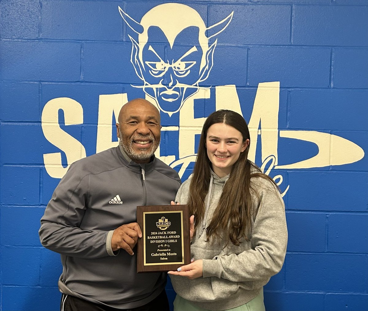 Congratulations to Gabriella Mosto for winning the NHBCO Jack Ford Award for DI girls basketball. The award is given to players who excelled in basketball, grades and citizenship/community service.