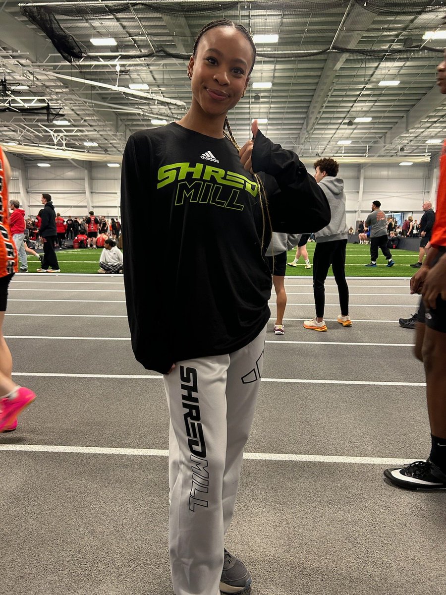 How do you deserve SHREDmill Swag like Khyah. 1) Be a participant at a clinic and show off your speed and agility against boys. 2) Help form and present a presentation to the Booster Club to purchase a SHREDmill.