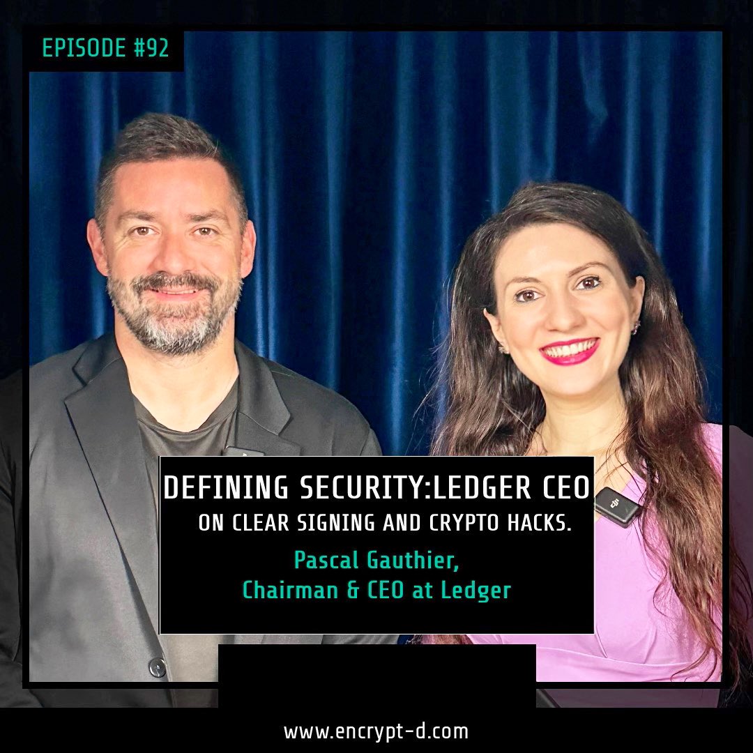 🎙️ Welcome to an insightful #92nd episode of the @Encrypt_d podcast, powered by @myco_io: “Defining Security: #Ledger CEO on Clear Signing and #Crypto #Hacks”, joined by @_pgauthier, Chairman&CEO at @Ledger, a leading provider of hardware #wallets for crypto self-custody.