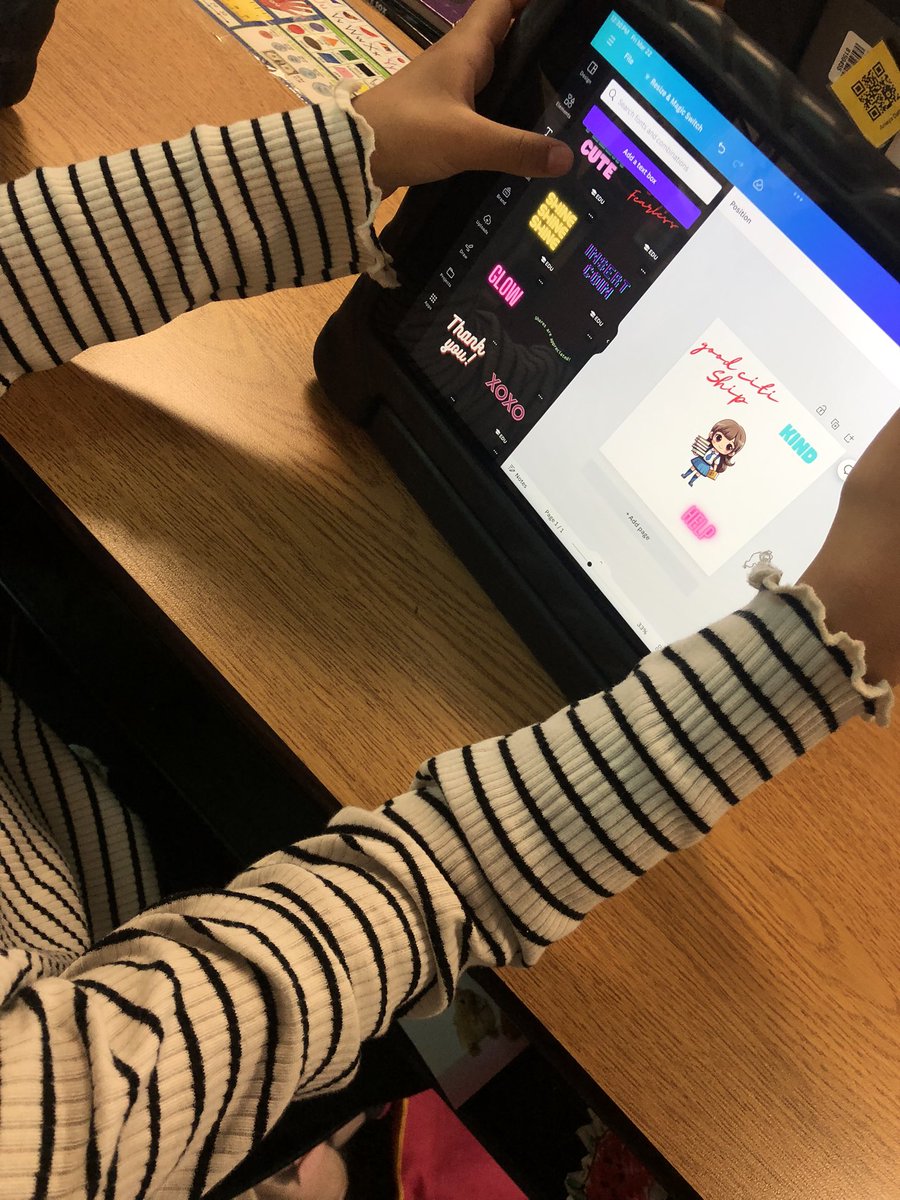 CraftFabinFirst's tweet photo. Learned how to use Canva this morning with @MrMcDaniel13! And this afternoon we were creating digital good citizen posters for social studies!! @allenelem #AllenOlympics #fisdelevate https://t.co/4bZeR1i8Bd