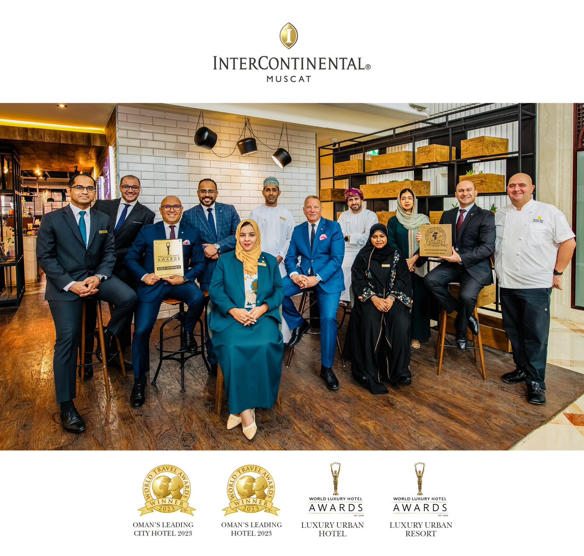 In 2023, the <a href="/InterConMuscat/">InterCon Muscat</a> celebrated major success, earning four prestigious awards.This achievement is a testament to our team's hard work and commitment to excellence and guest satisfaction. Inspired by Oman's hospitality and IHG values.

⁣⁣⁣⁣ #ihghotels #Muscat #awards