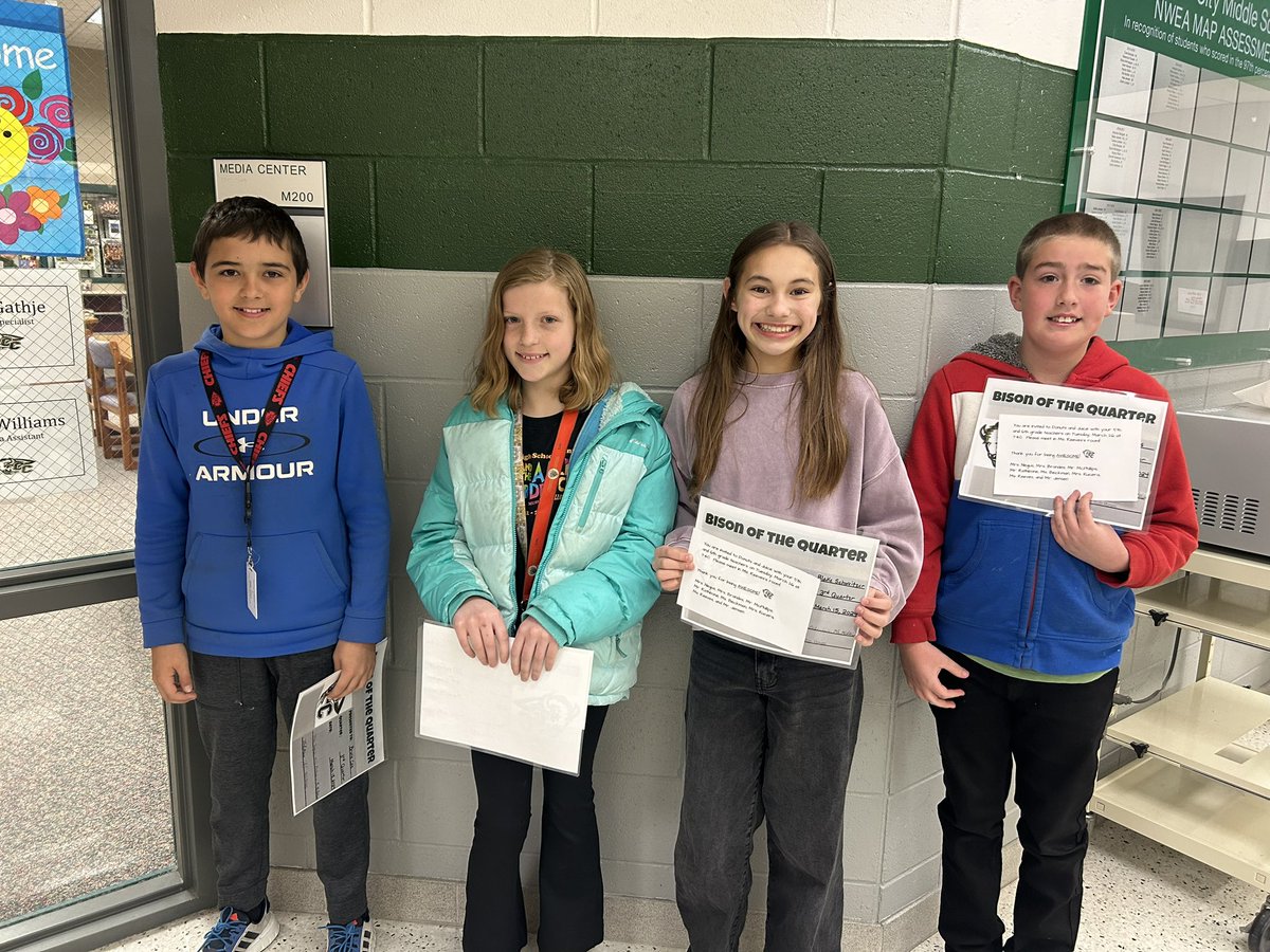 CCMS5thgrade's tweet photo. 5th Grade Bison of the Quarter! @CCBisonPride https://t.co/O8wkb2sY3o