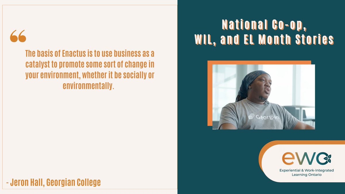 Experiential & Work-Integrated Learning Ontario (@ewocoop) on Twitter photo Active in <a href="/georgiancollege/">Georgian College</a>'s Enactus Club, Jeron Hall was key at getting a new club for Caribbean & African American students to help educate others about Black Culture. Watch this EL video: youtu.be/bCYwcSTpLYc
#el #inspiredwil Active in <a href="/georgiancollege/">Georgian College</a>'s Enactus Club, Jeron Hall was key at getting a new club for Caribbean & African American students to help educate others about Black Culture. Watch this EL video: youtu.be/bCYwcSTpLYc
#el #inspiredwil