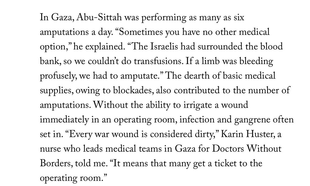 'Unicef estimates that a thousand children in Gaza have become amputees since the conflict began in October. “This is the biggest cohort of pediatric amputees in history”, Ghassan Abu-Sittah, [a] surgeon who specialises in paediatric trauma, told me recently.'