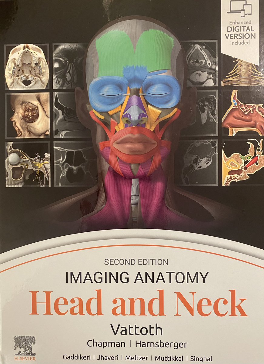 drSurjthVattoth's tweet image. Our new book is out 🎉🎊🤩
Excited to be the lead author of IA H&N 2nd edition. Indebted to my mentor @PhilipRChapman1 who led the prior edition and entrusted me with many chapters in that edition. Proudly continuing the legacy of Ric Harnsberger’s original Imaging Anatomy work🤩