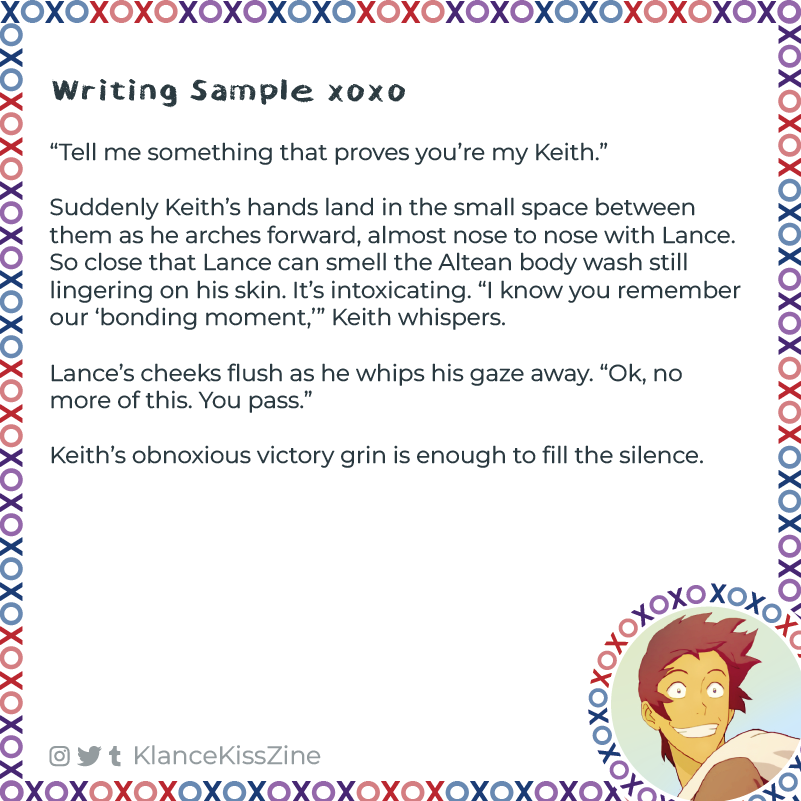 🌟Contributor Spotlight🌟

Hello Klancers! 💋

Introducing ShatterinSeconds! 😘
<a href="/shatterinsecond/">Ana ll thinking about klance ❤️💙</a> 

We are eager for her stories to sweep us off our feet! 💕

xoxo
