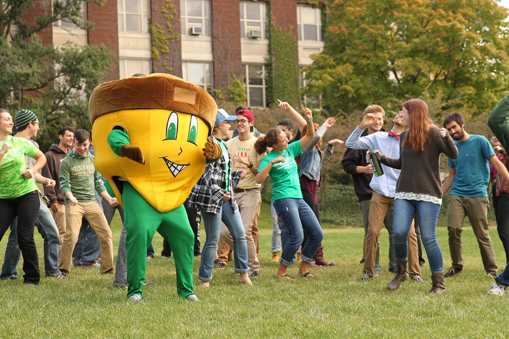 kmoore623's tweet photo. @sunyesf's Oakie is taking on Stony Brook's Wolfie in a rematch of last year's #SUNYMascotMadness championship. Let's show how Mighty the #AcornNation is!

Voting runs through 3/26 at 3 p.m. Vote early and often!
https://t.co/WgvOS6SJwK https://t.co/ZgYDNzVHrl