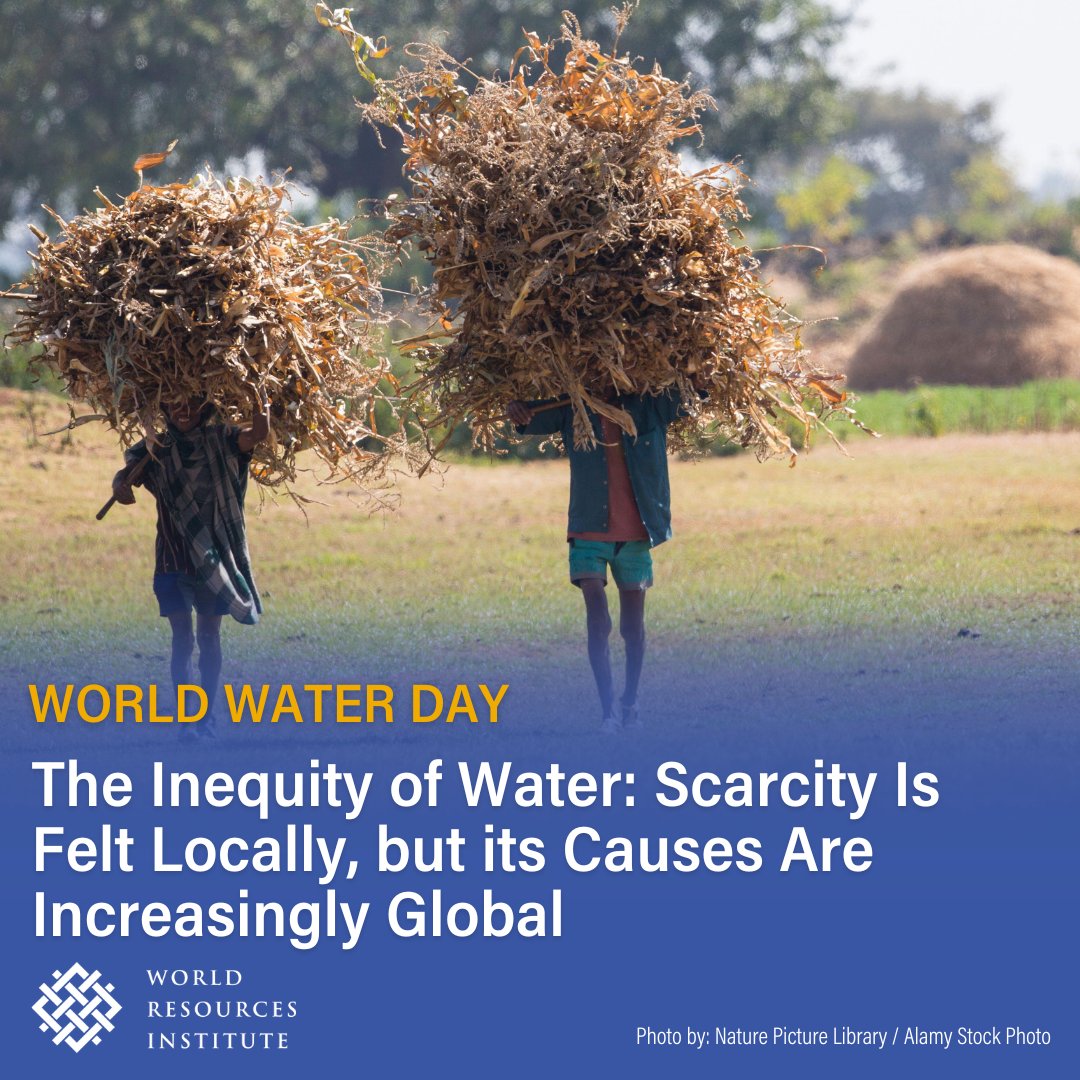 Today is #WorldWaterDay💧 From conflict to cooperation, scarcity to abundance, water's story is deeply intertwined with ours. As we face growing threats to water security, cooperation becomes imperative. Learn more: wri.org/insights/inequ…