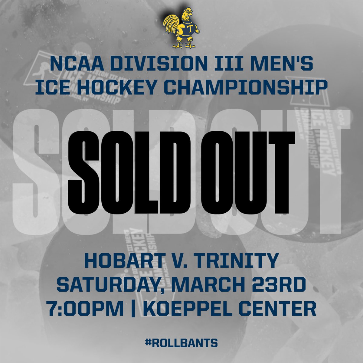 THE COOP IS PACKED AND SOLD OUT!!! Saturdays National Championship game is sold out and there will be no tickets sold at the door! We thank everyone who purchased a ticket and look forward to an exciting evening tomorrow night in Koeppel Center #RollBants🐓