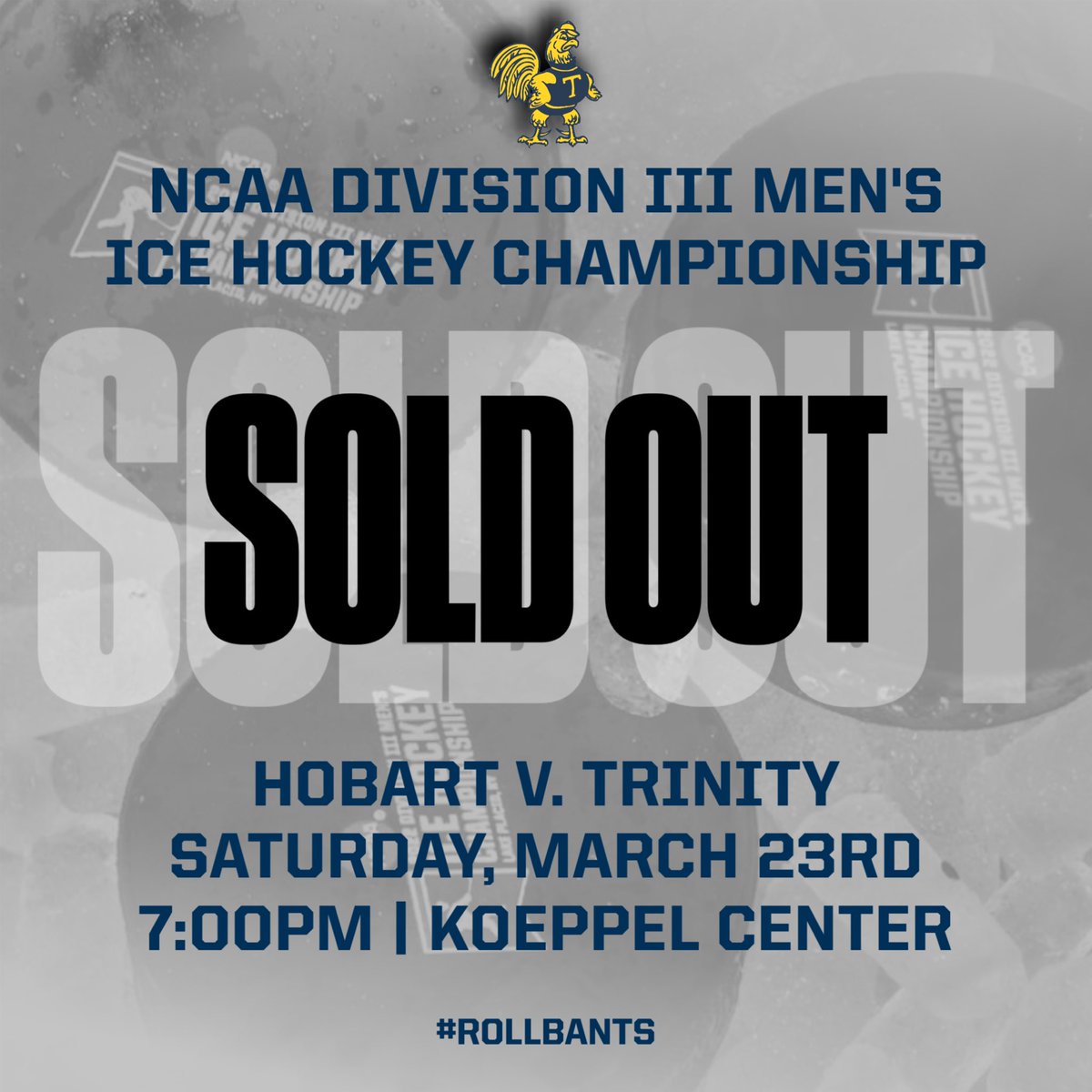 THE COOP IS PACKED AND SOLD OUT!!! 

Saturdays National Championship game is sold out and there will be no tickets sold at the door! We thank everyone who purchased a ticket and look forward to an exciting evening tomorrow night in Koeppel Center

#RollBants🐓